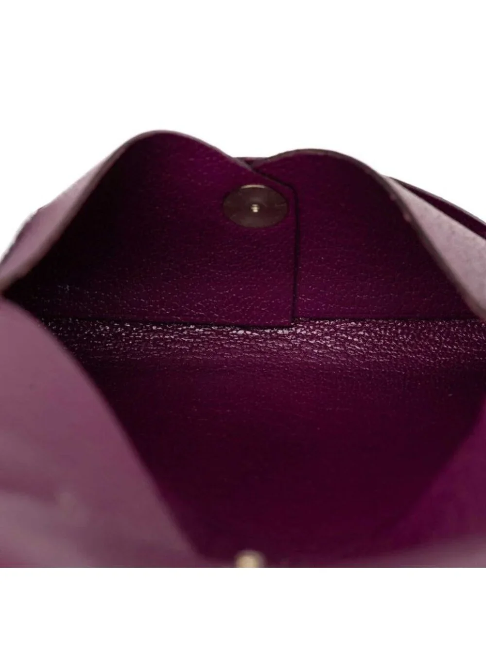 Hermes Calvi Card Case Business Anemone Purple Chevre